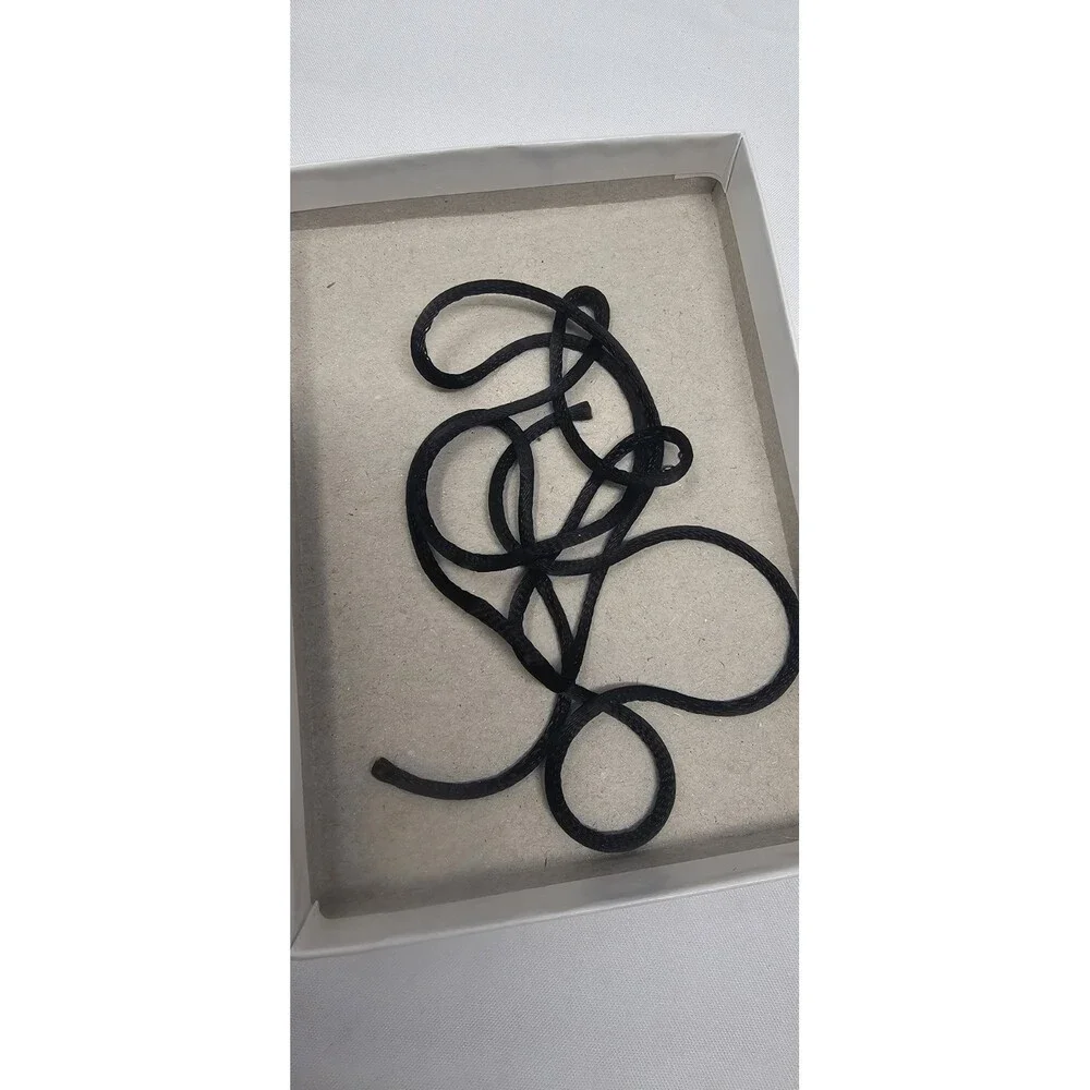 Vintage Amber 24% Lead Crystal Glass Heart Pendant Necklace Made In Germany NIB - Picture 3 of 8